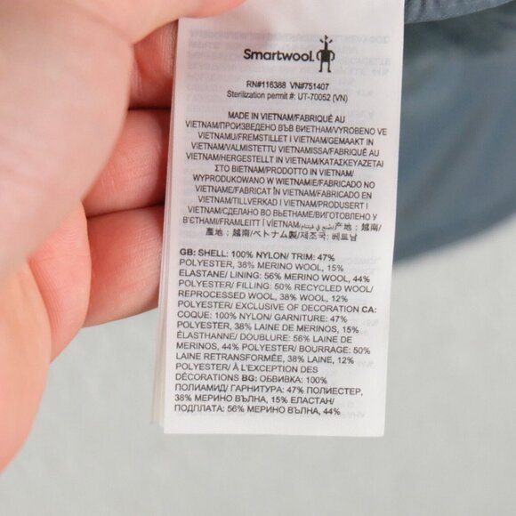 Smartwool Jacket Mens Medium Blue Shacket Shirt Snap Smartloft Pewter JKT - Picture 12 of 12